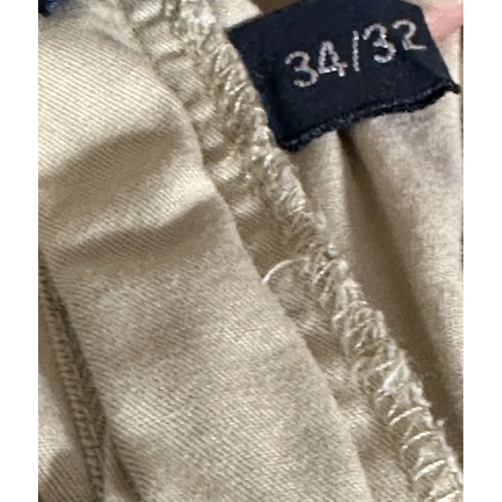 Polo Ralph Lauren Hammond Pants mens 34x32 (30) Tan Cotton Cuffed‎ Pleated